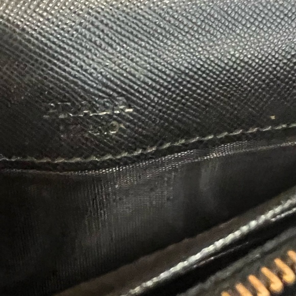 Prada black leather long wallet on chain ( adjustable strap). w gold hardware - Picture 5 of 16